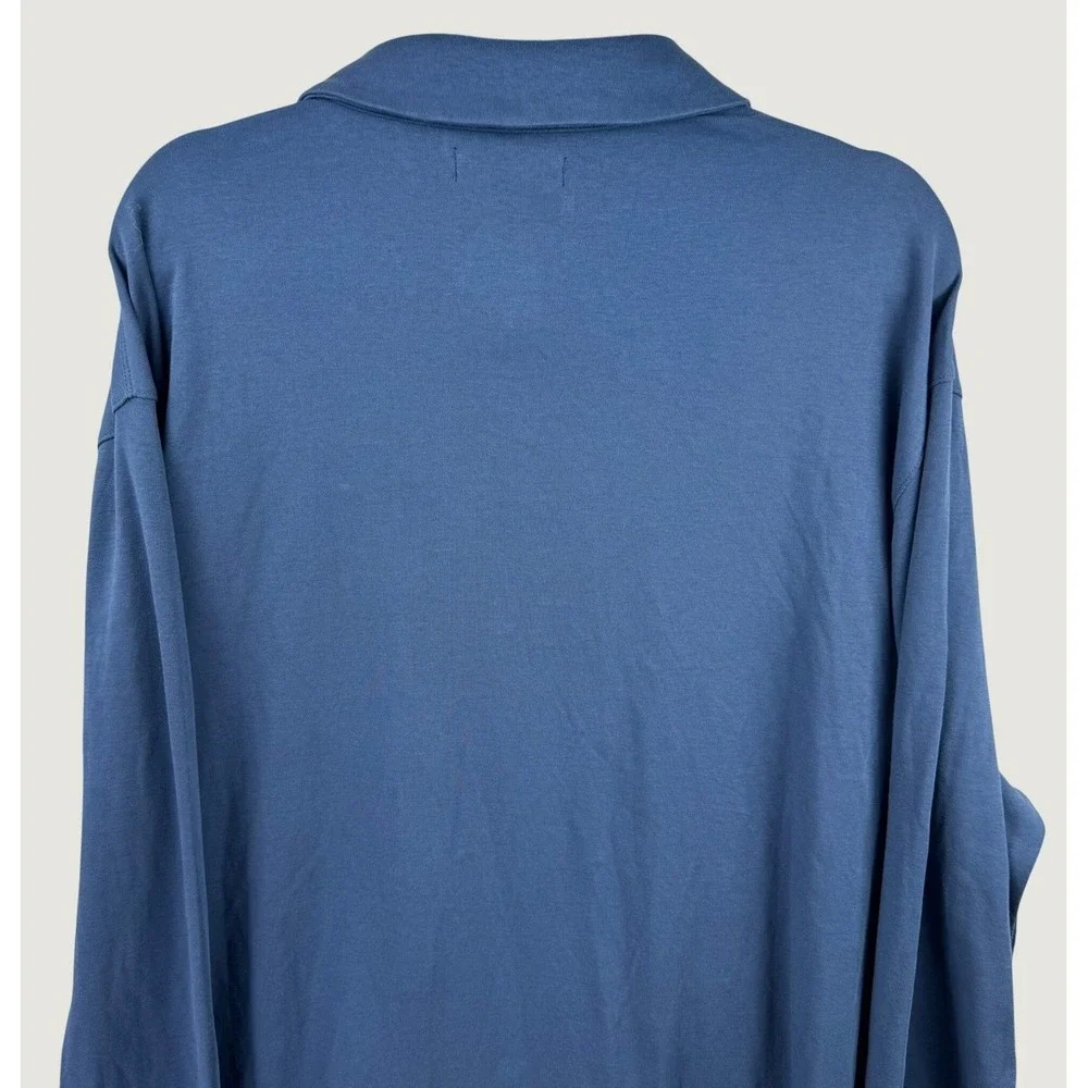 Banana Republic Polo Shirt Mens XXL Blue Long Sleeve Cotton Casual Preppy Soft